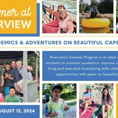 Summer at Riverview offers programs for three different age groups: Middle School, ages 11-15; High School, ages 14-19; and the Transition Program, GROW (Getting Ready for the Outside World) which serves ages 17-21.⁠
⁠
Whether opting for summer only or an introduction to the school year, the Middle and High School Summer Program is designed to maintain academics, build independent living skills, executive function skills, and provide social opportunities with peers. ⁠
⁠
During the summer, the Transition Program (GROW) is designed to teach vocational, independent living, and social skills while reinforcing academics. GROW students must be enrolled for the following school year in order to participate in the Summer Program.⁠
⁠
For more information and to see if your child fits the Riverview student profile visit surfing-spots.com/admissions or contact the admissions office at admissions@surfing-spots.com or by calling 508-888-0489 x206